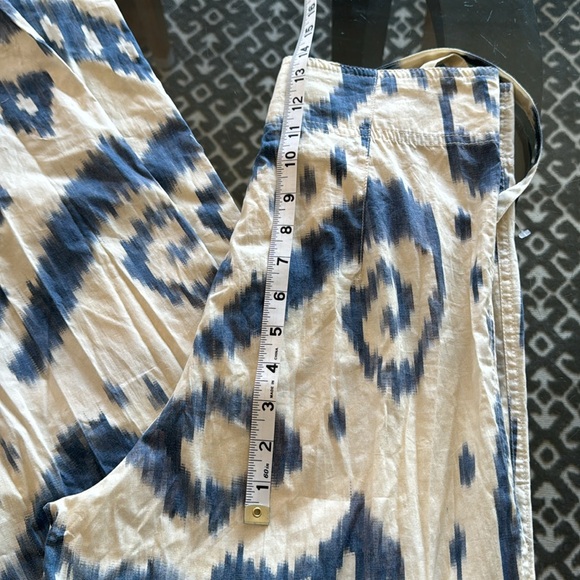 ZARA COTTON BLUE TIE DYE PRINTED TROUSERS - Picture 8 of 8